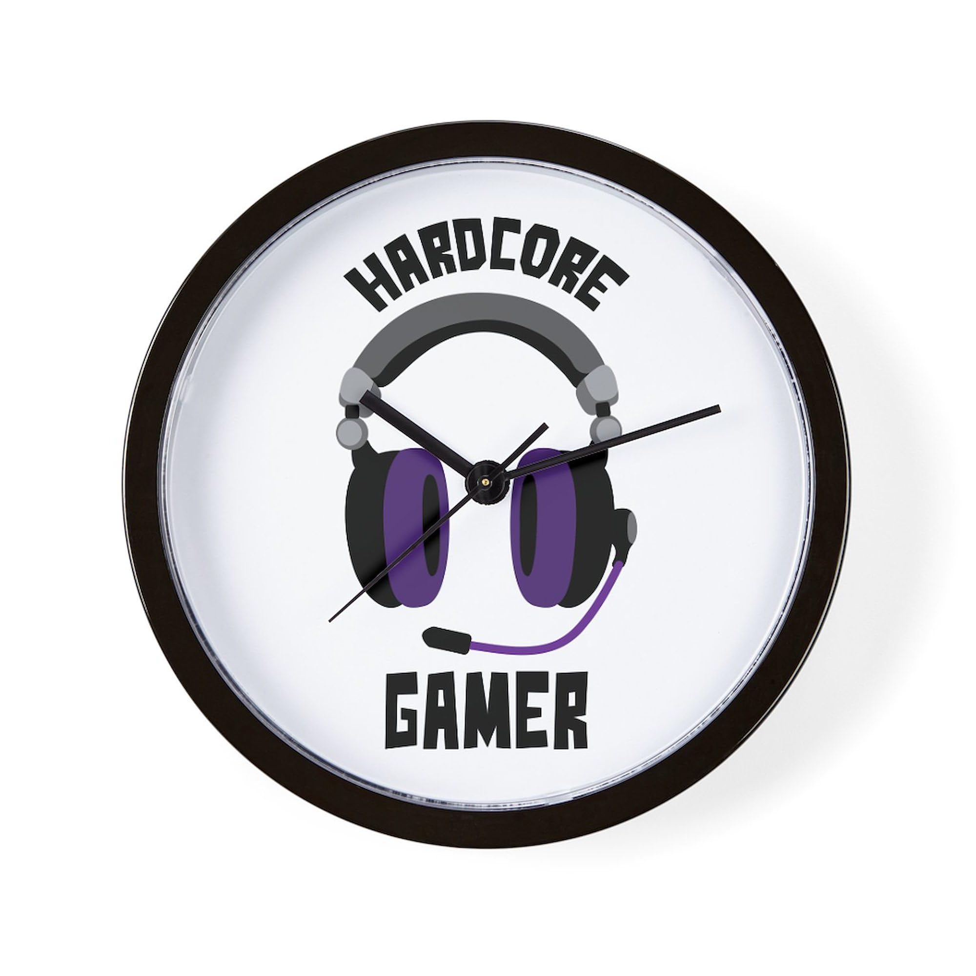 Hardcore Gamer 10 Inch Wall Clock - Stylish Decor for Living Room, Kitchen, or Office - Perfect for Gaming Enthusiasts & Home Decor