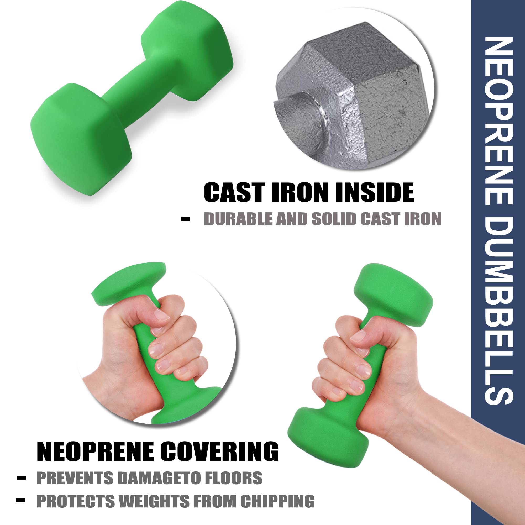 Balelinko Home Gym Equipment Set - Adjustable Dumbbells, Resistance Bands & Yoga Weights for Strength Training, Weight Loss, Pilates & Yoga - Perfect for Women, Men, Seniors & Youth - Home Workout & Fitness Studio Essentials