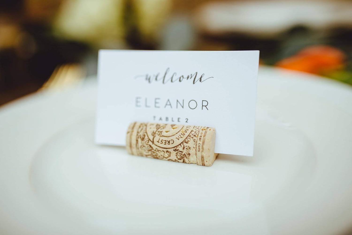 Rustic Cork Place Card Holders for Weddings & Events - Elegant Table Setting Name Card Holders for Guest Seating (200 Pack) - Perfect for Wedding Receptions, Dinner Parties & Corporate Events