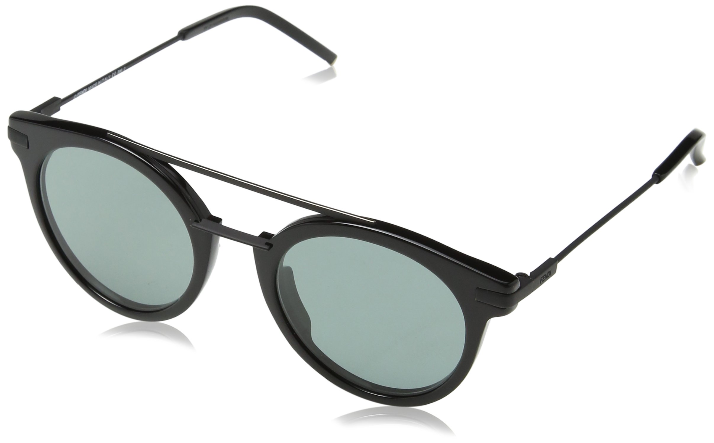Fendi FF 0225/S 807 Black Round Polarized Sunglasses for Women - Luxury Designer Shades for Driving, Beach & Outdoor Fashion