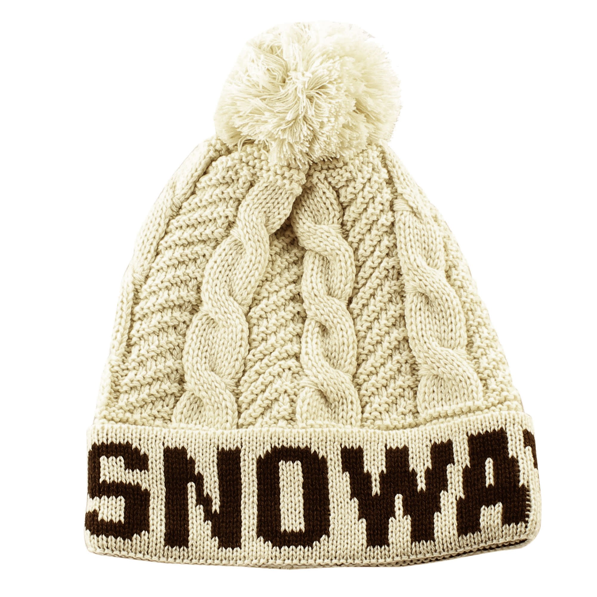 Warm Thick Crochet Knit Slouchy Pom Pom Beanie - Winter Ski Hat for Women & Men - Cozy & Stylish Cold Weather Accessory for Skiing, Snowboarding & Outdoor Activities