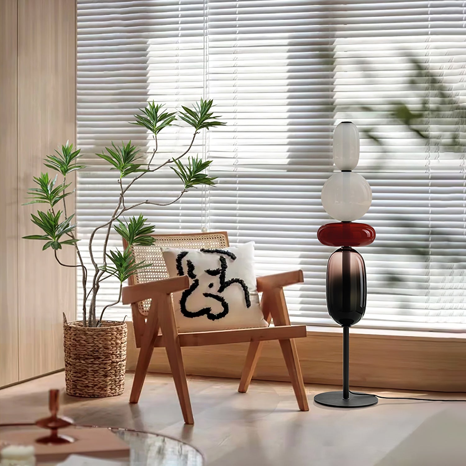 Candied Glass Floor Lamp - Modern LED Standing Light for Living Room, Bedroom, and Office Decor