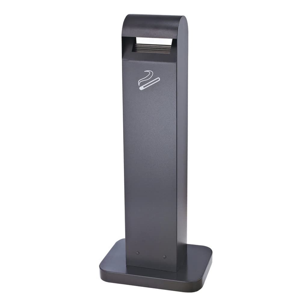 Premium Stainless Steel Outdoor Cigarette Receptacle - Vertical Ashtray with Floor Stand for Smoking Areas, Commercial Use, Parks & Public Spaces (Color: A)