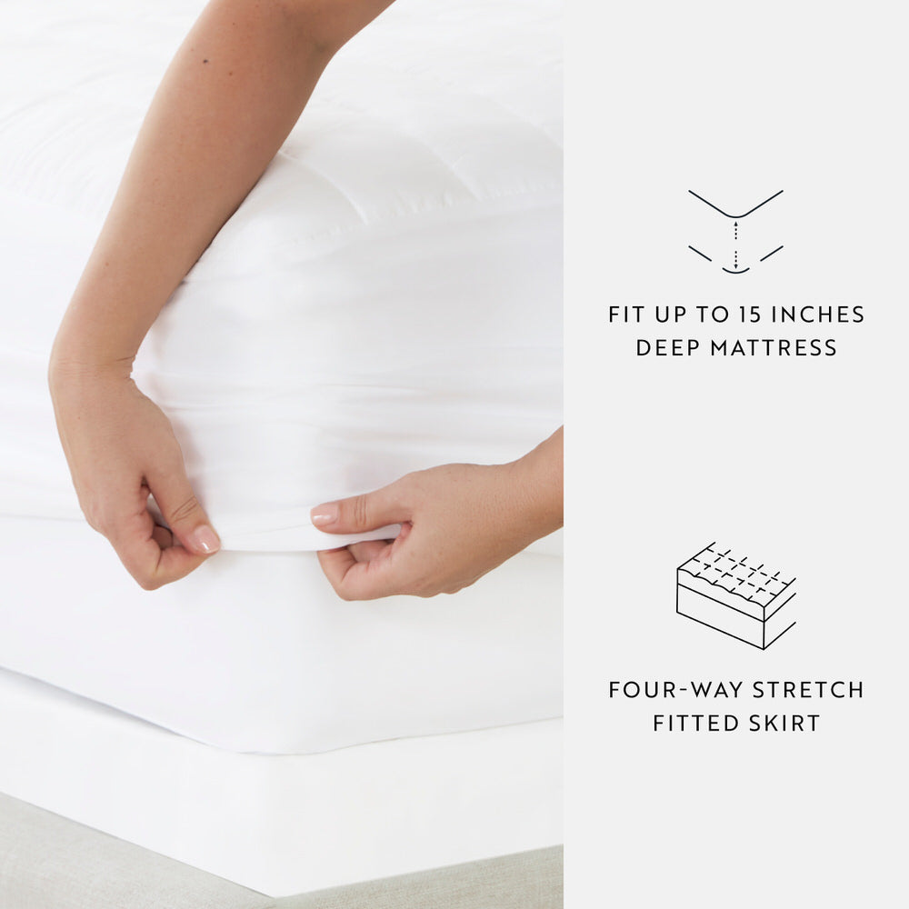Waterproof Padded Mattress Protector - Queen Size, Hypoallergenic & Breathable - Perfect for Bedrooms, Guest Rooms & Kids' Beds