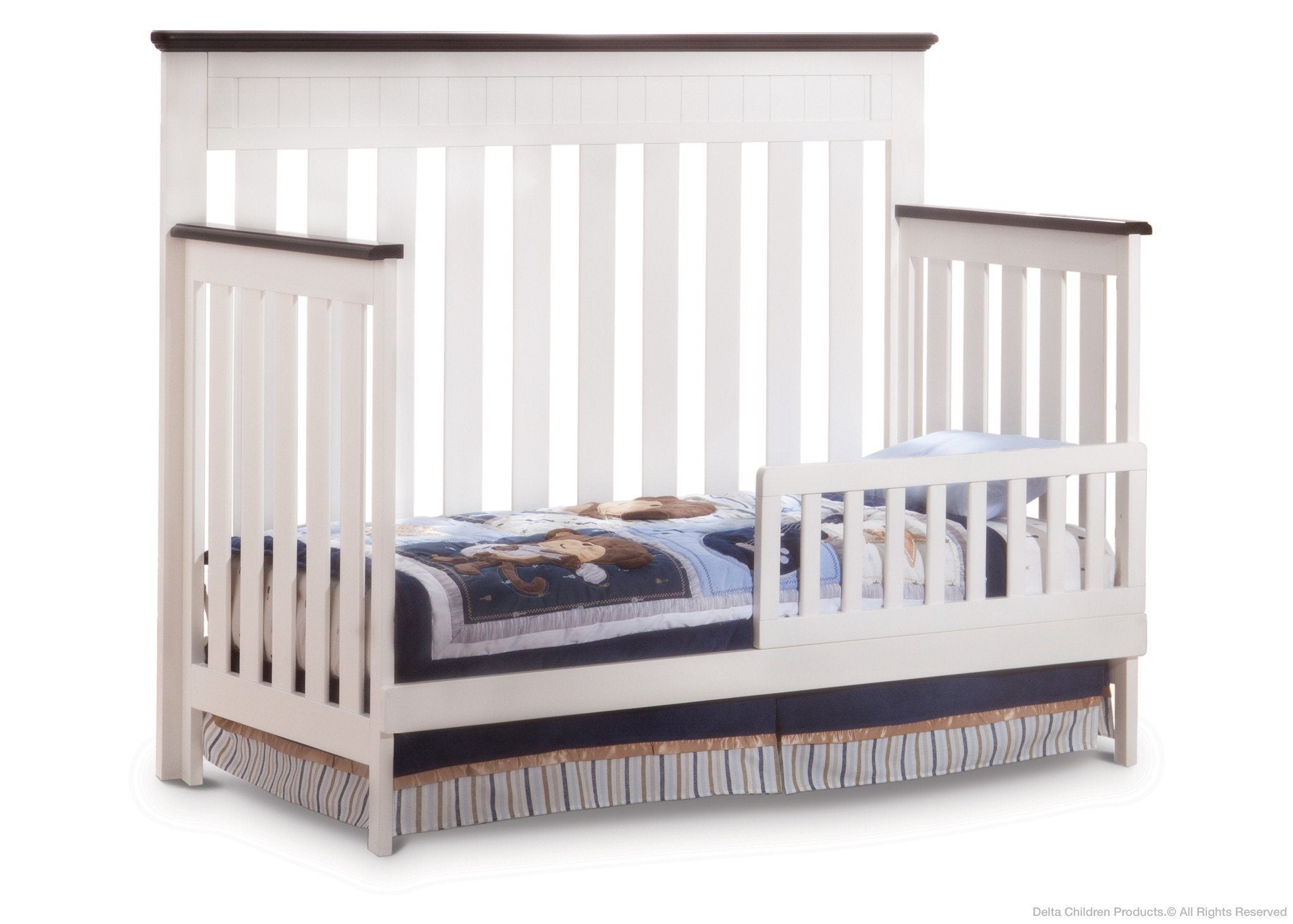 Premium Chalet 4-in-1 Convertible Baby Crib - Toddler Bed, Daybed & Full-Size Bed - Safe & Stylish Nursery Furniture for Newborns to Teens (Perfect for Small Spaces & Modern Nurseries)