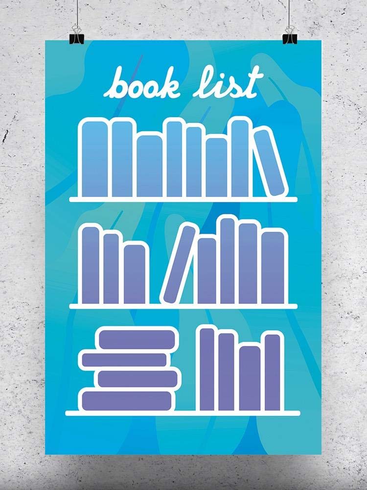 Book List Poster - Printable Reading Tracker & Book Log for Kids & Adults - Perfect for Classroom, Library & Home Decor