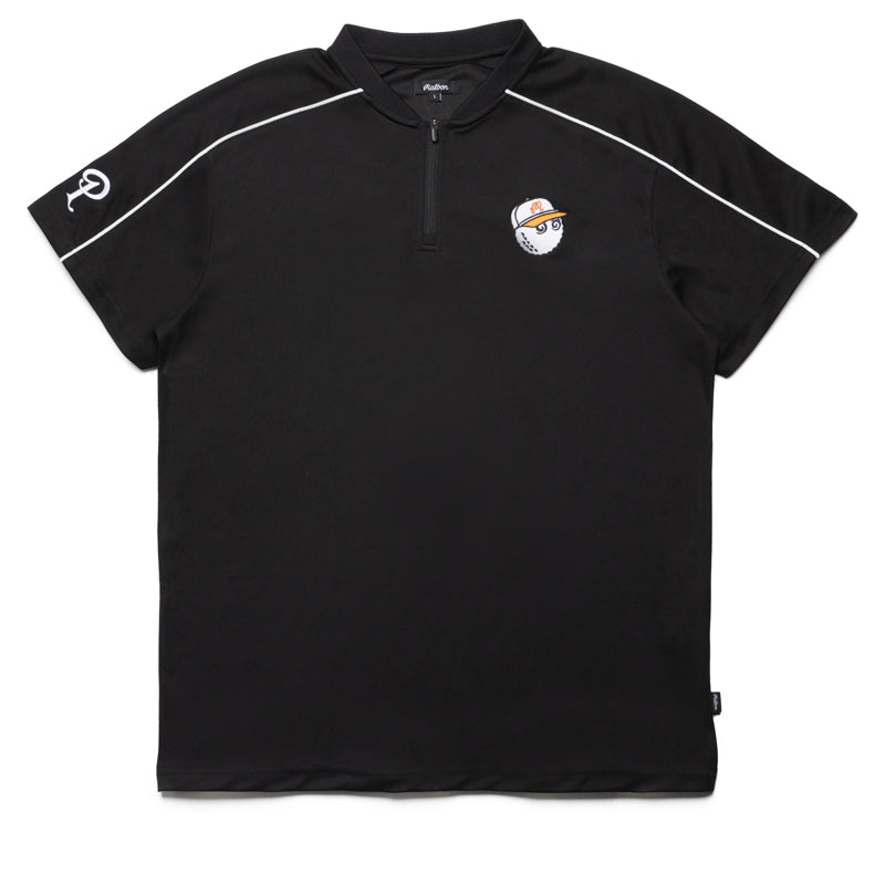Malbon Golf Evergreen Blade Collar Polo Shirt for Men - Black | Premium Performance Golf Apparel for Casual & Tournament Play