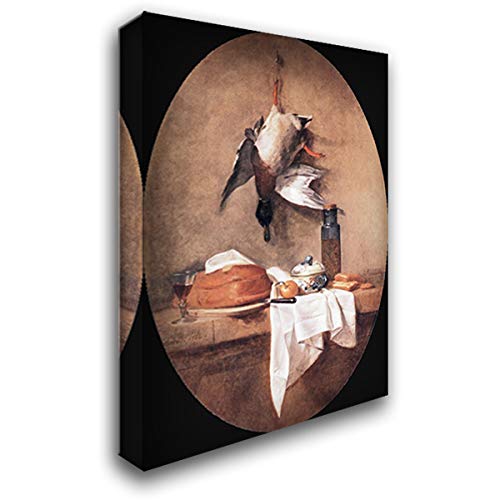Wild Duck with Olive Jar 18x24 Gallery Wrapped Canvas Art Print by Jean Baptiste Simeon Chardin - Perfect for Living Room, Bedroom & Office Wall Decor