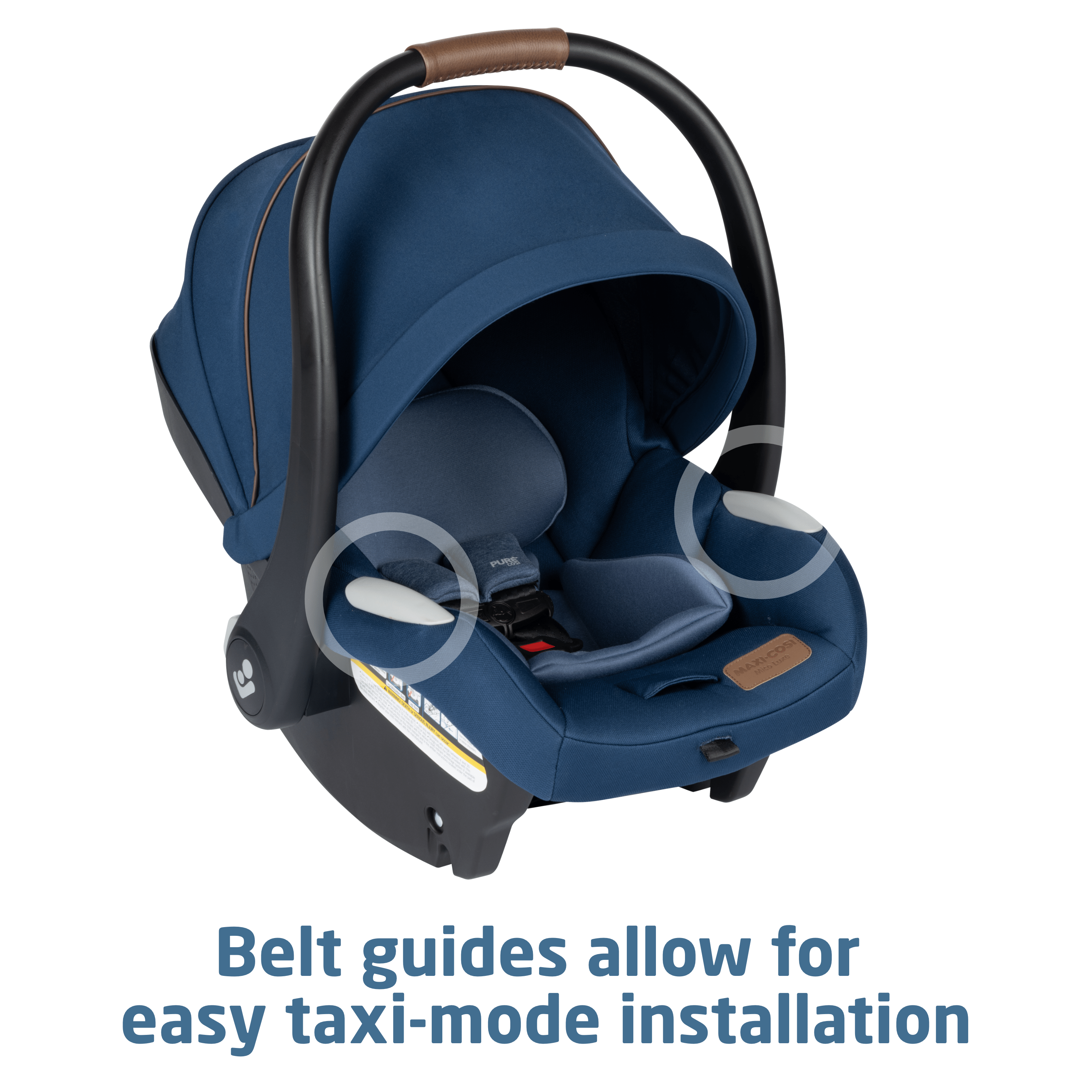 Maxi Cosi Mico Luxe Infant Car Seat with Vegan Leather Grip - Premium Baby Safety Car Seat for Newborns - Perfect for Travel, Shopping & Family Outings