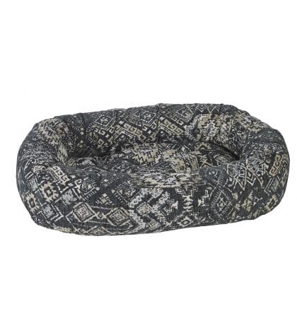 Bowsers Mendocino Jacquard Donut Dog Bed Medium - Cozy Round Pet Bed for Small to Medium Dogs - Perfect for Crates, Living Rooms & Bedrooms