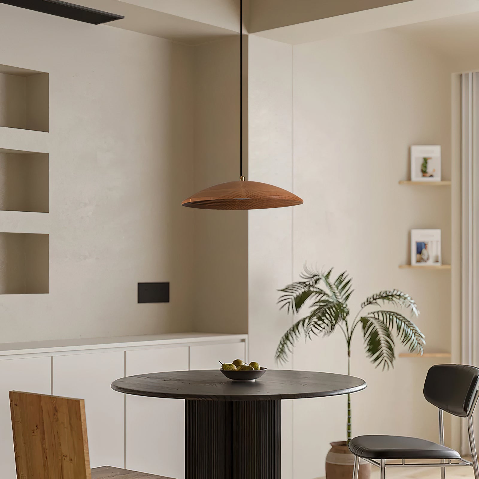 Growth Ring Pendant Lamp - Modern Scandinavian Wooden Ceiling Light Fixture for Dining Room, Kitchen Island & Bedroom Decor