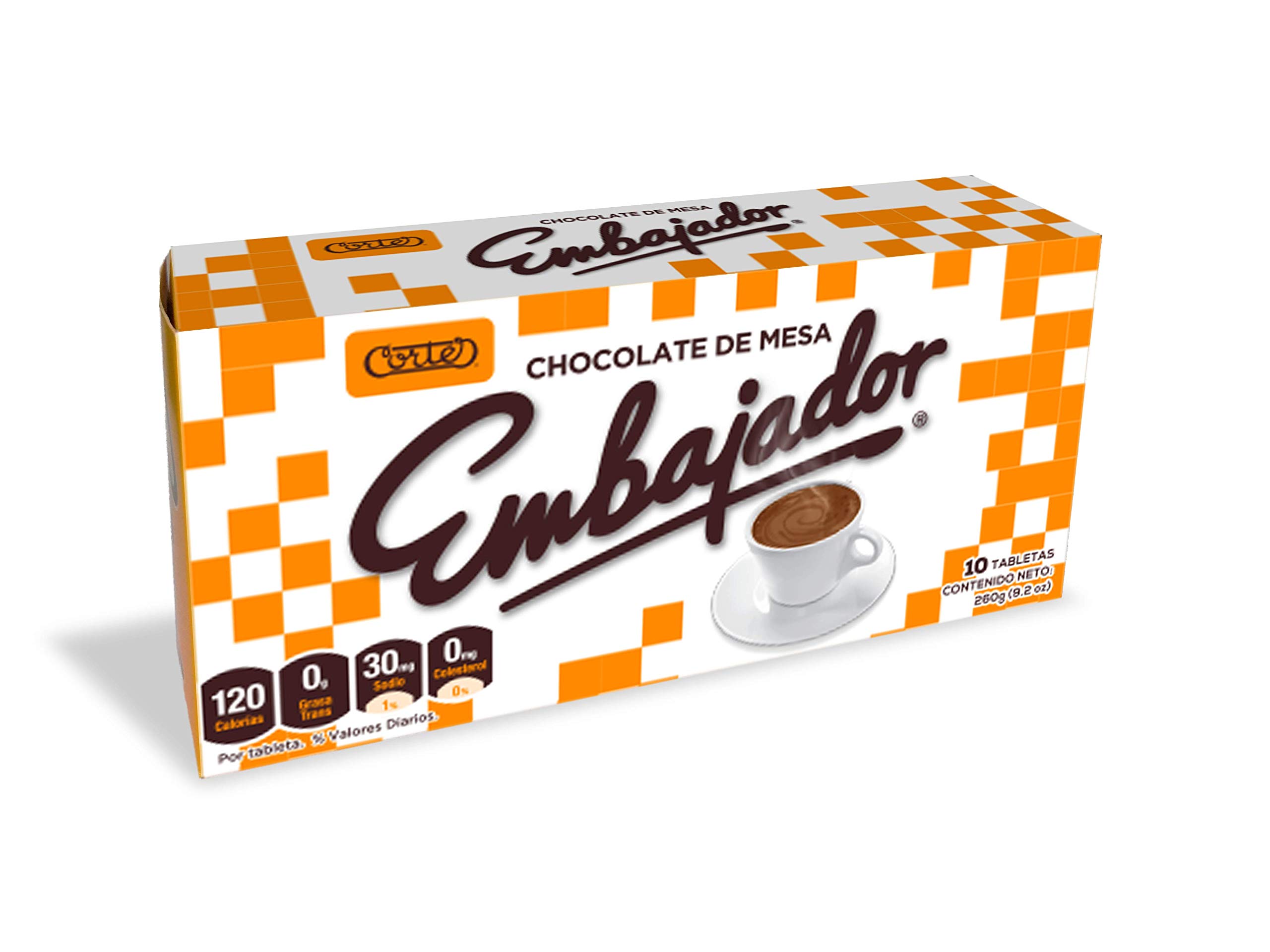 Premium Dominican Baking Chocolate - Ambassador Chocolate de Mesa for Desserts, Cakes & Hot Cocoa (8-Pack) | Authentic Sweet Baking Chocolate from Republica Dominicana | Perfect for Baking, Gifting & Holiday Treats