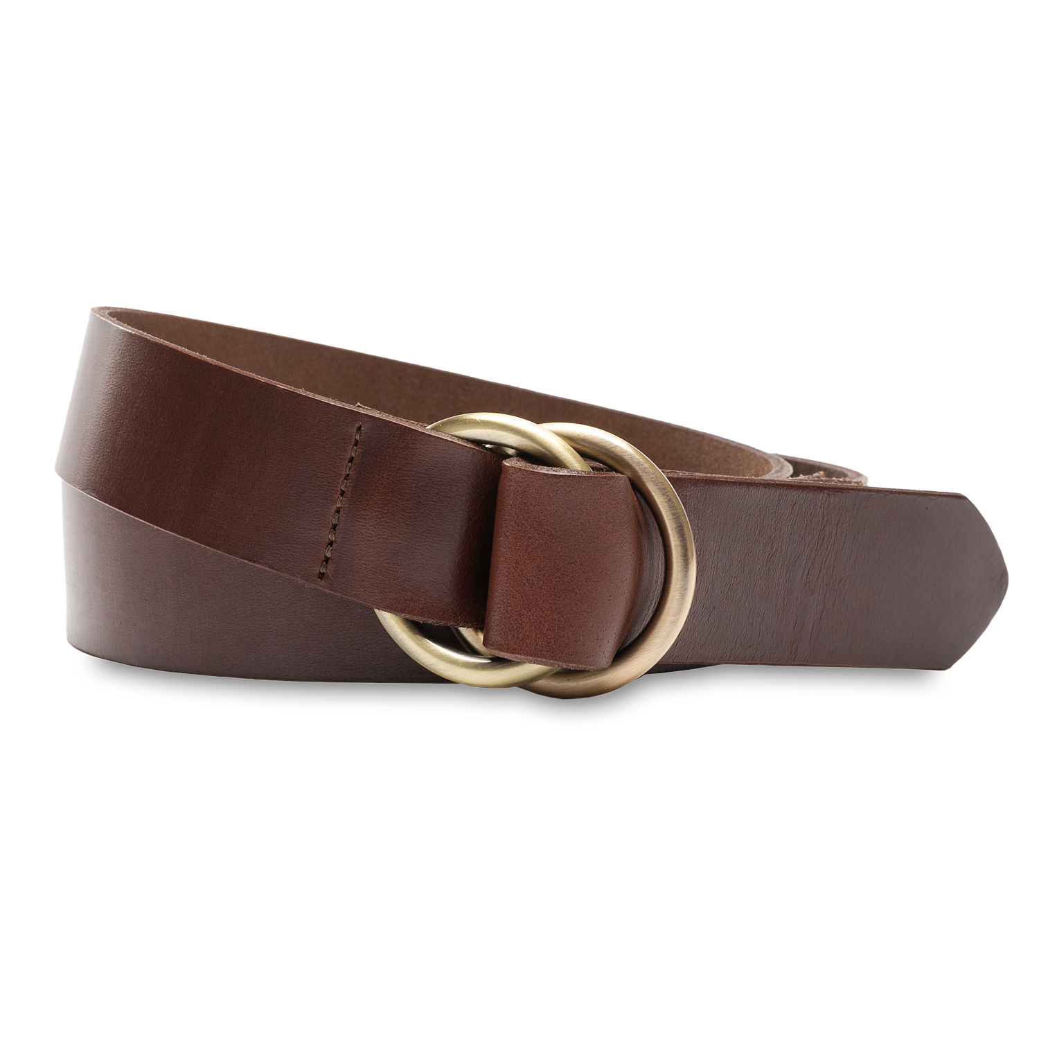 Genuine Leather O-Ring Belt for Women & Men - Stylish Adjustable Waist Belt for Jeans, Dresses & Casual Outfits
