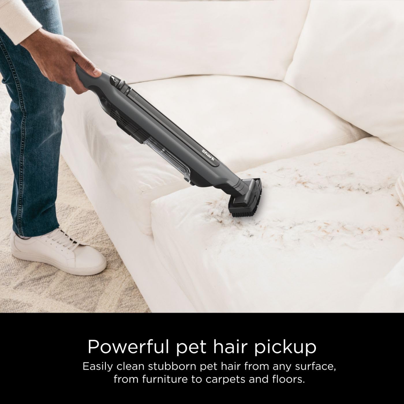 Shark WANDVAC System WS642 Ultra-Lightweight Cordless Stick Vacuum for Pet Hair - Powerful 2-in-1 Handheld & Stick Vacuum with Charging Dock, Grey | Perfect for Hard Floors, Carpets & Pet Hair Removal