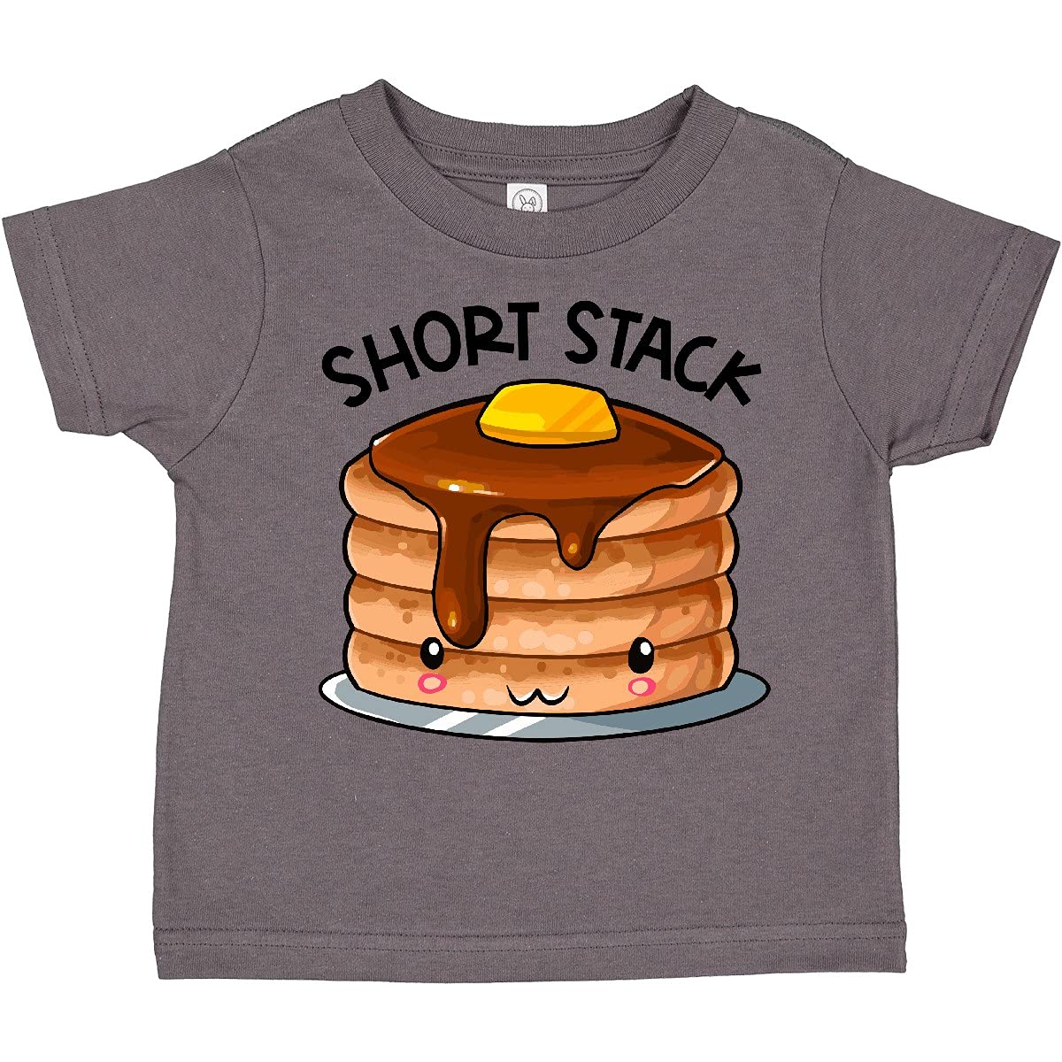 Inktastic Cute Pancake Breakfast Toddler T-Shirt - Adorable Short Stack Design for Kids - Perfect for Breakfast, Playdates & Family Outings