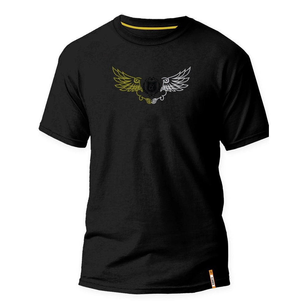 Eight X Wings Graphic T-Shirt for Men - Black Cotton Tee with Cool Print | Casual Wear, Street Style, Gifts for Gamers & Anime Fans