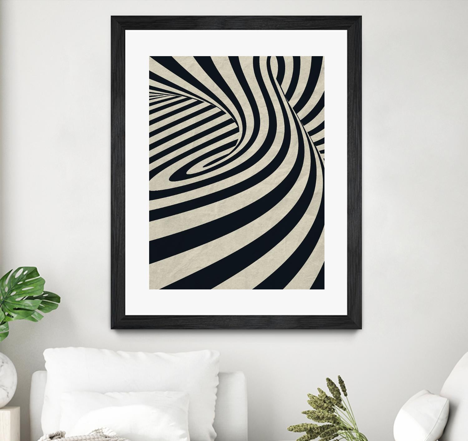 Black Swirls D - Elegant and Stylish Home Decor for Living Room, Bedroom, or Office - Perfect for Wall Art, Gifts, and Modern Interior Design