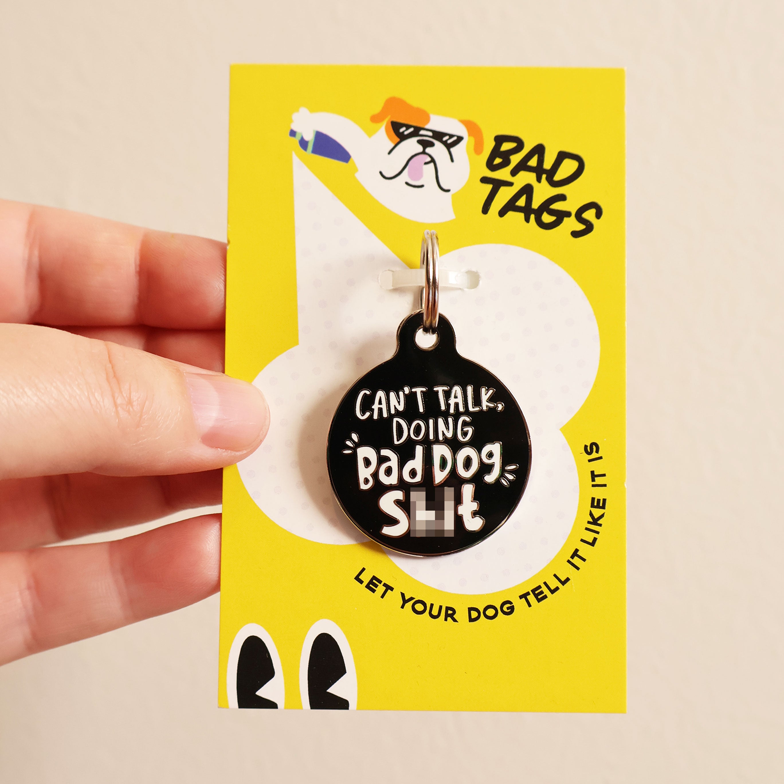 Bad Tags Bad Dog Sh*t - Funny Pet Owner Slogan T-Shirt for Dog Lovers - Perfect for Dog Parks, Walks, and Gifts