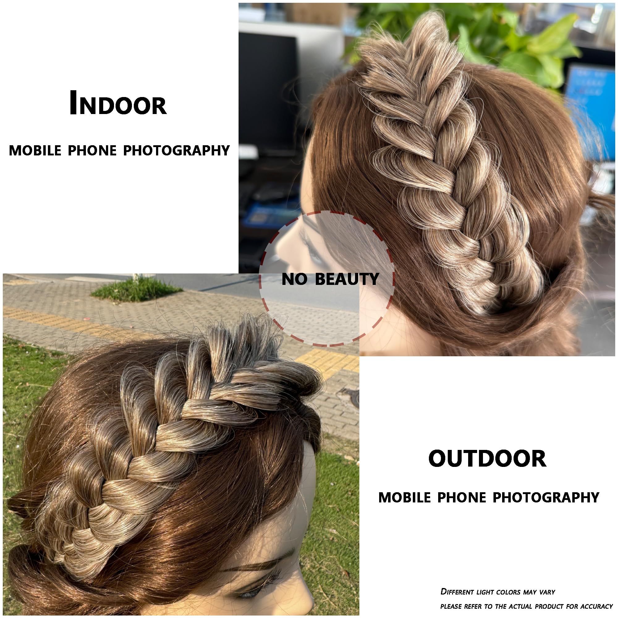 Wide Braided Headband Hoop - Fashionable Elastic Non-Slip Hair Accessories for Women & Girls (Creamy Toffee) | Perfect for Workouts, Yoga, and Everyday Style