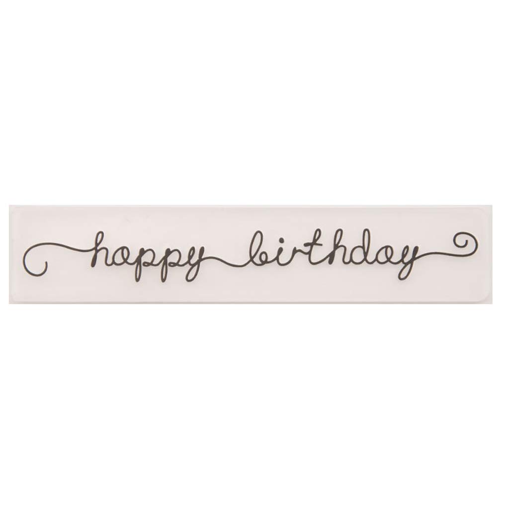 BUZHI Crafts Happy Birthday Embossing Folder - Plastic Scrapbooking Die for DIY Paper Crafts & Card Making | Perfect for Greeting Cards, Invitations, and Memory Albums