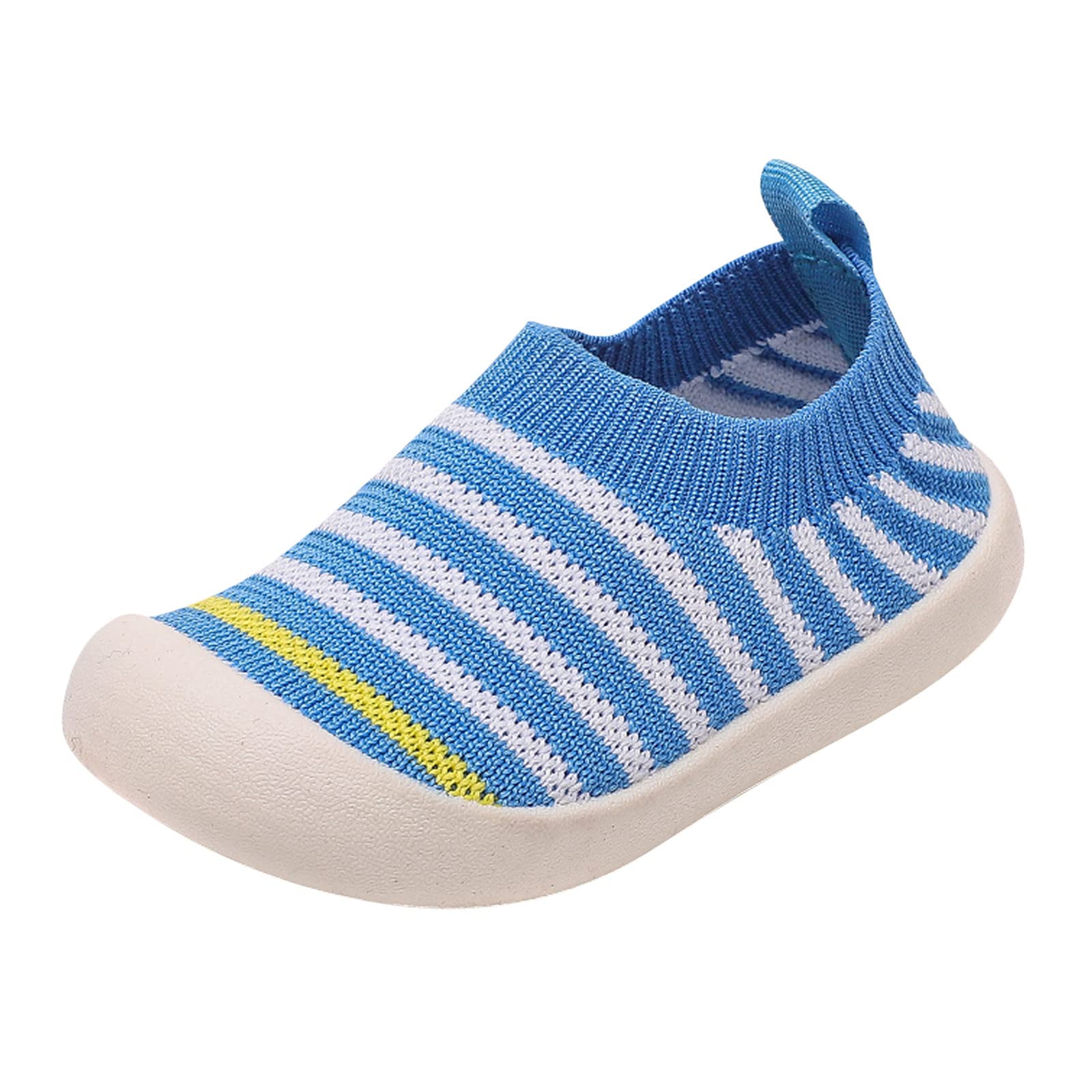 **Toddler First Walking Shoes - Non-Slip Soft Sole Breathable Knit Mesh Socks for Boys & Girls - Slip-On Slippers for Indoor & Outdoor Play**