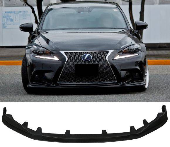 2014-2016 Lexus IS250 IS350 F Sport Front Bumper Lip Spoiler - IK Style Unpainted Polyurethane Splitter for Enhanced Aerodynamics & Sporty Look - Perfect for Car Enthusiasts and Street Racing