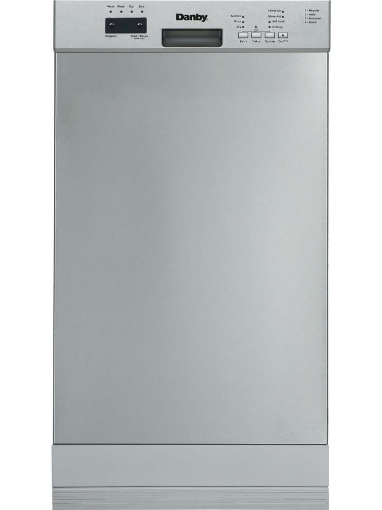 Danby DDW18D1ESS 18 Inch Stainless Steel Built-In Dishwasher - Compact & Energy Efficient for Small Kitchens, Apartments, and RVs
