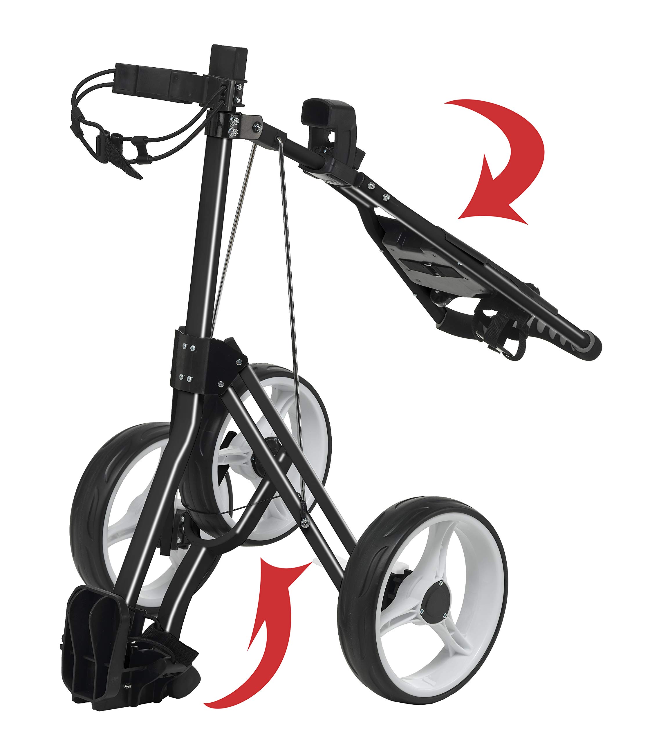 Premium Golf Push Cart - Ultra Cruiser Lightweight & Foldable Golf Cart for Men & Women - Perfect for Golf Courses, Tournaments & Outdoor Sports - Black