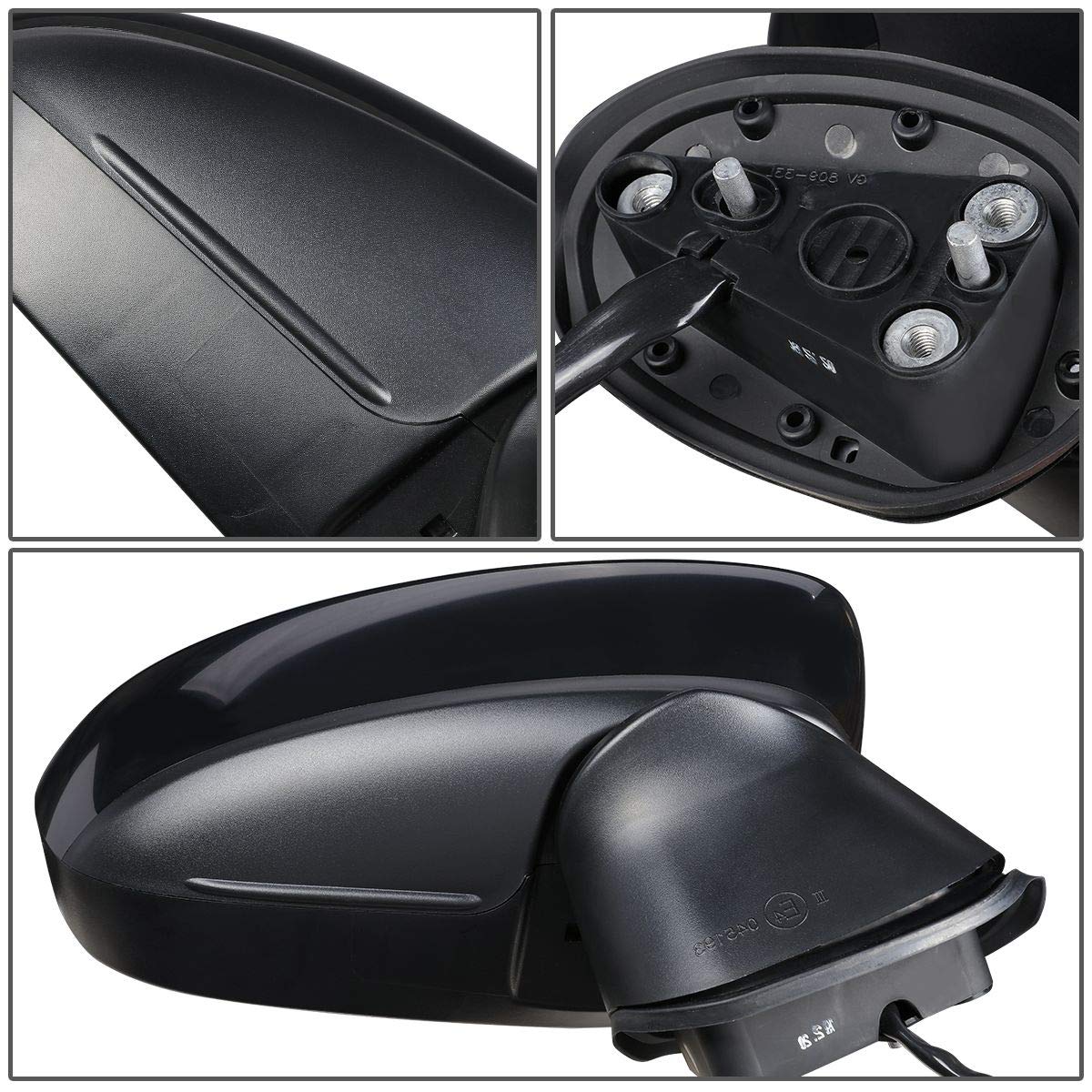 Auto Dynasty MA1320181 MA1321181 Pair OE Style Powered Rear Side View Door Mirrors Compatible with Mazda 3 2014-2015 - Perfect for Safe Lane Changes & Parking Assistance