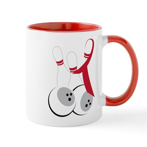 White/Red Inside - Bowling Mug