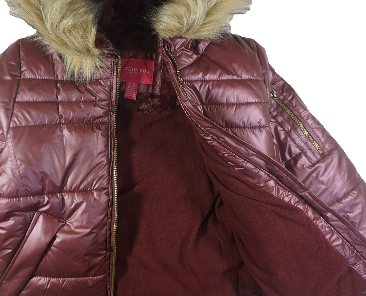 London Fog Girls' Heavyweight Expedition Jacket - Waterproof Winter Coat for Teen Girls, Warm Puffer Jacket with Hood for Outdoor Adventures, Skiing & School