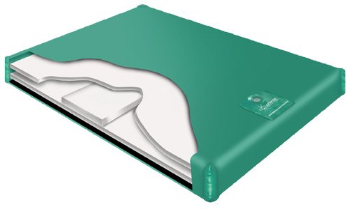 Queen Size 85% Waveless Hard Side Waterbed Mattress with Wood Frame - Includes 2 Year Supply of Waterbed Conditioner & Liner | Perfect for Back Pain Relief, Motion Isolation & Temperature Regulation
