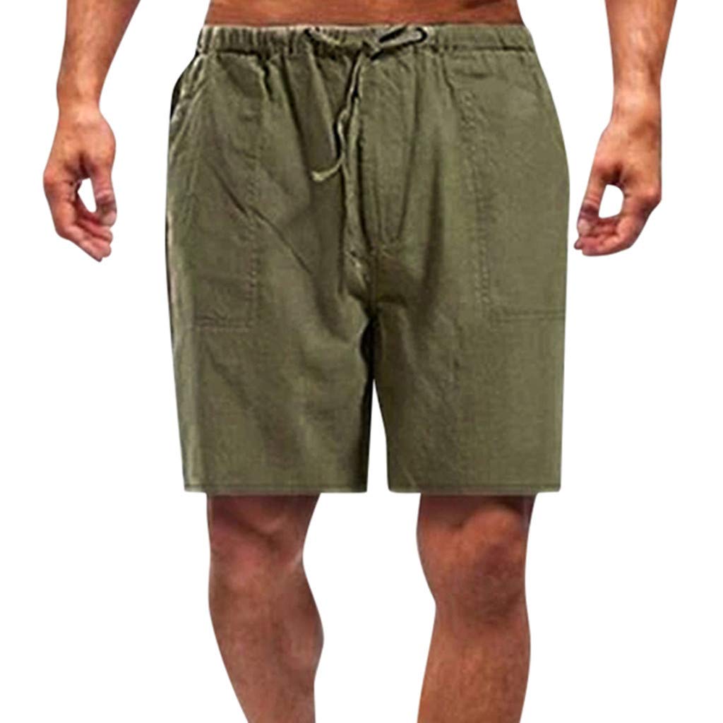 **LindoMaker Men's 5-Inch Inseam Bermuda Shorts - Lightweight, Relaxed Fit for Travel, Running & Outdoor Activities**    *Use Case: Perfect for summer vacations, gym workouts, jogging, hiking, and casual everyday wear.*