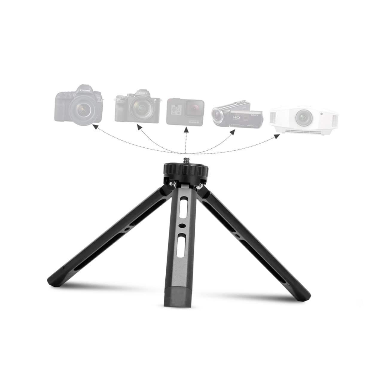 OSALADI 3-Pack Foldable Mini Tripod Stand for iPhone & Smartphones - Portable Adjustable Phone Tripod with 4-Level Height (Tabletop/Floor Use) - Perfect for Vlogging, Live Streaming & Photography