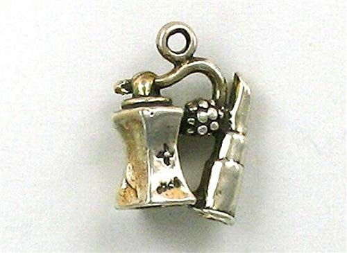 Wholesale Sterling Silver 3D Lipstick & Perfume Atomizer Charms for DIY Jewelry Making - Perfect for Necklaces, Bracelets & Craft Projects