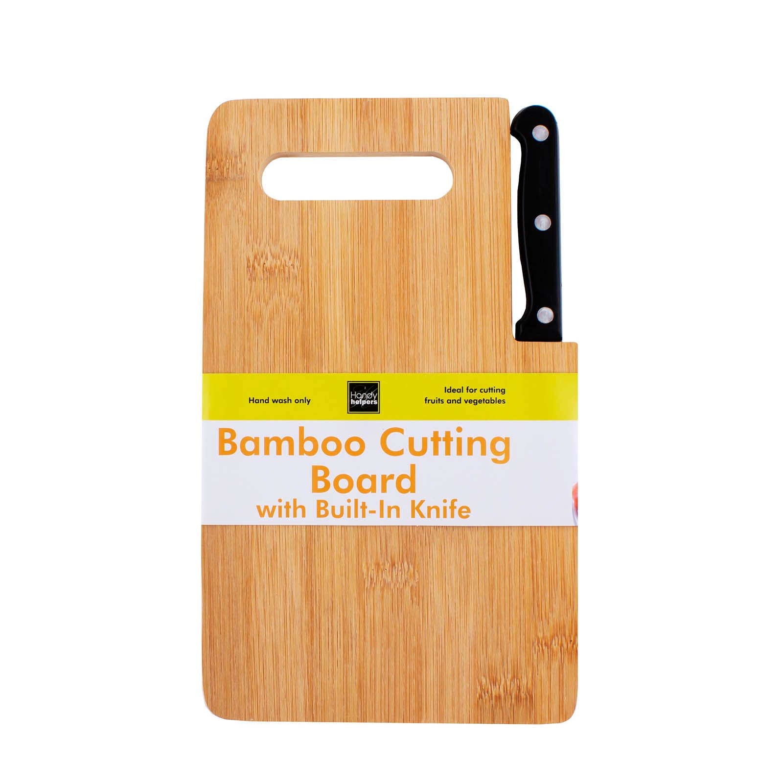 Premium Bamboo Cutting Board with Built-in Knife Holder | Eco-Friendly Kitchen Essential for Chopping, Slicing & Meal Prep | Perfect for Home Chefs & Professional Kitchens