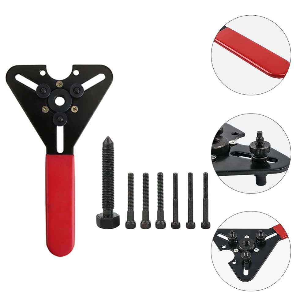 DOITOOL 1 Set Metal AC Clutch Removal Tool Kit - Heavy Duty Compressor Clutch Wrench Set with Plastic Handle for Automotive AC Repair & Maintenance | Perfect for Mechanics & DIY Car Enthusiasts