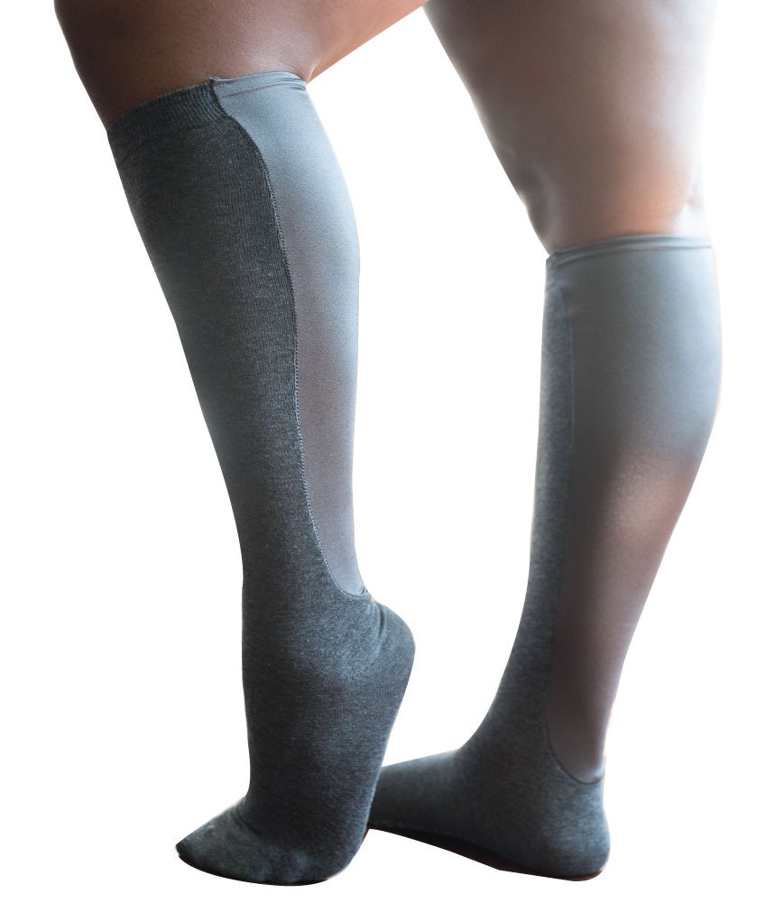 Xpandasox Women's Plus Size Wide Calf Knee High Socks - Soft Cotton Blend Comfort Socks for Work, Boots & Winter Wear