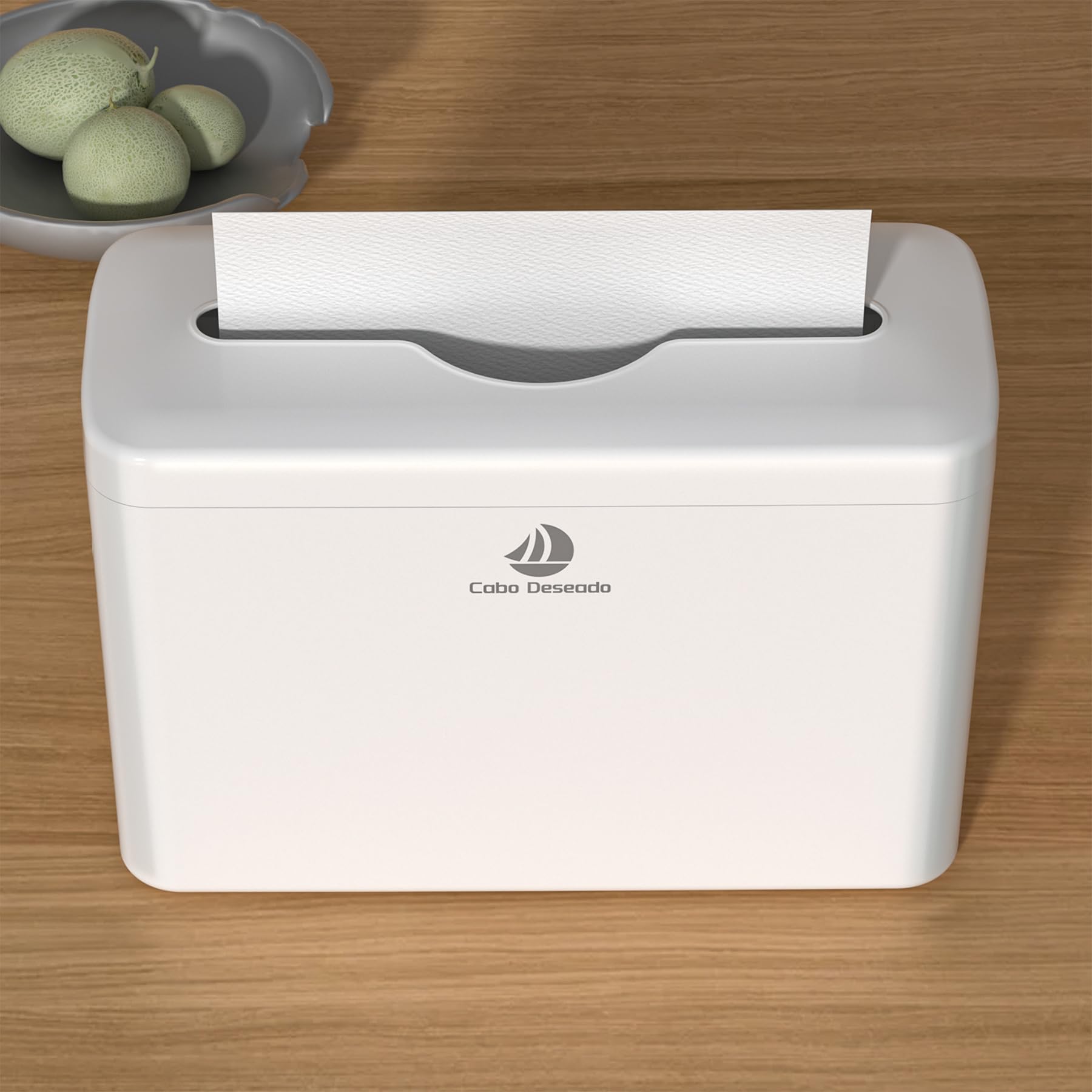 Commercial Countertop Paper Towel Dispenser - Multifold, Trifold, C-Fold Hand Towel Holder for Kitchen, Bathroom, Toilet & Hotel Use - Includes 200 Sheets & Refill Reminder (White) - Ideal for Restaurants, Offices & Public Spaces