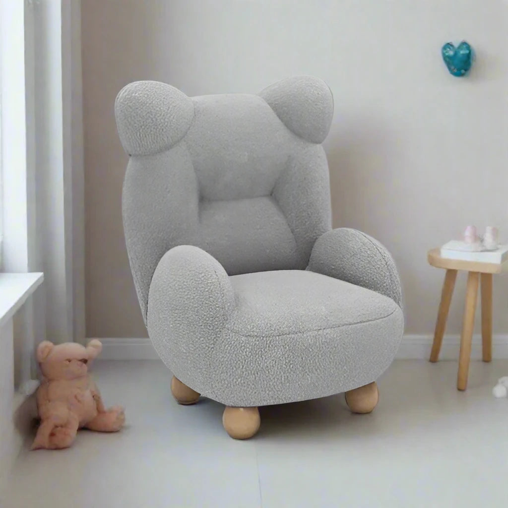 Cozy Bear-Shaped Sofa Chair for Kids - Soft Plush Nursery Armchair for Toddler's Room, Playroom & Bedroom - Perfect for Reading, Relaxing & Playtime