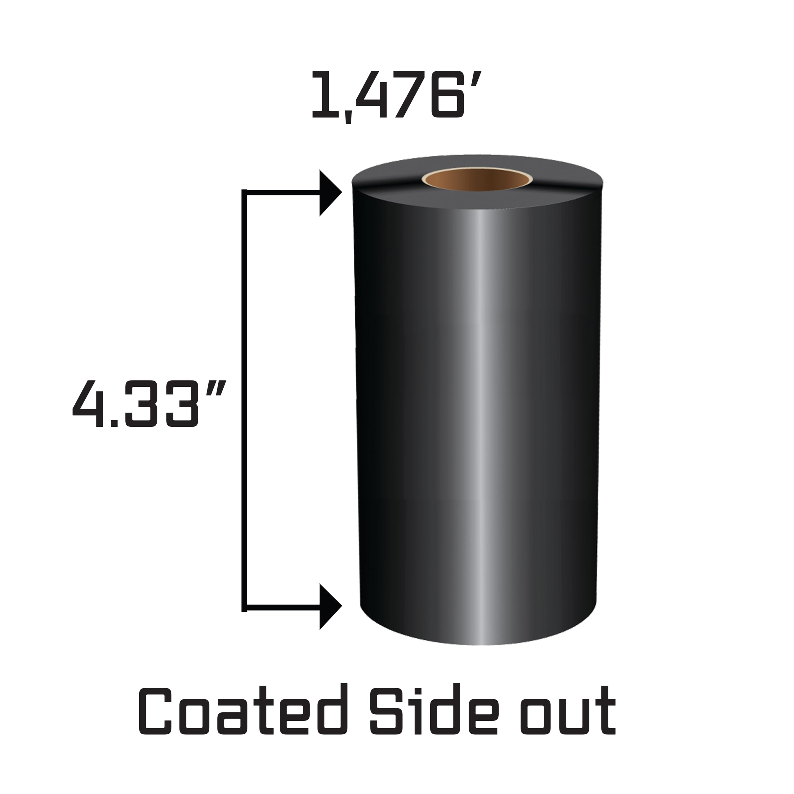 Blank Shipping Labels & Thermal Transfer Wax Ribbon Labels - 1 Inch Core, Black Finish, BPA Free, Made in USA | Ideal for Package Labeling, Inventory Management & Shipping Logistics
