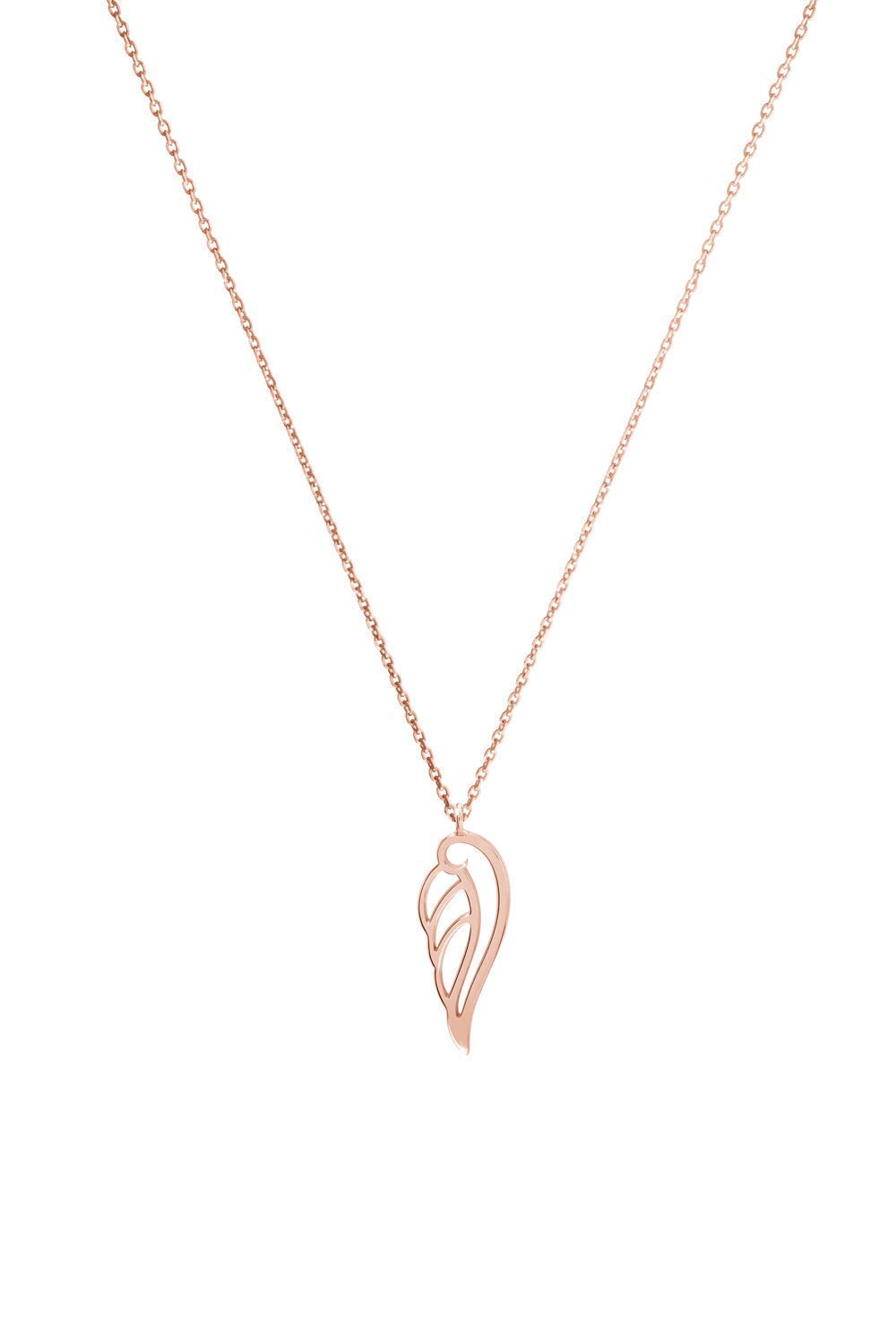 9K 14K 18K Solid Gold Angel Wing Pendant Necklace - Tiny White Gold Charm for Women - Perfect Gift for Daughter, Birthday, Anniversary - Elegant Jewelry for Everyday Wear & Special Occasions