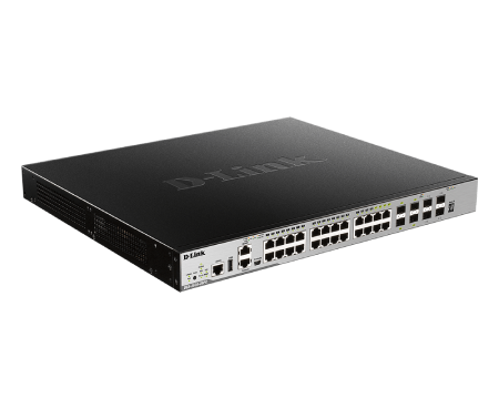 D-Link DGS-3630-28PC 28-Port Layer 3 Stackable Managed PoE Gigabit Switch - High-Performance Network Switch for Office, Data Center & Enterprise Use - PRE ORDER ONLY