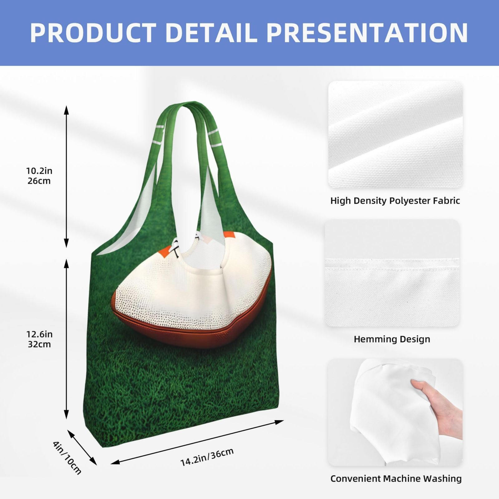 Women's Canvas Tote Bag - Basketball Print Grocery & Travel Bag for Daily Use