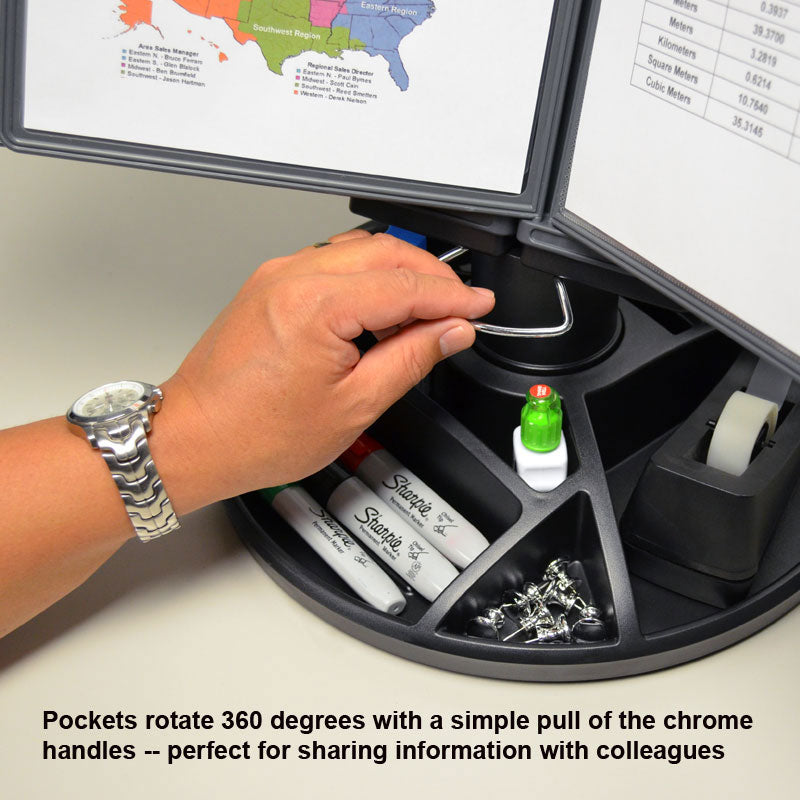 SpinFile™ 30 Pocket Desktop Document Organizer - Premium File Folder for Office, Home & School Use - Perfect for Bills, Receipts & Important Papers