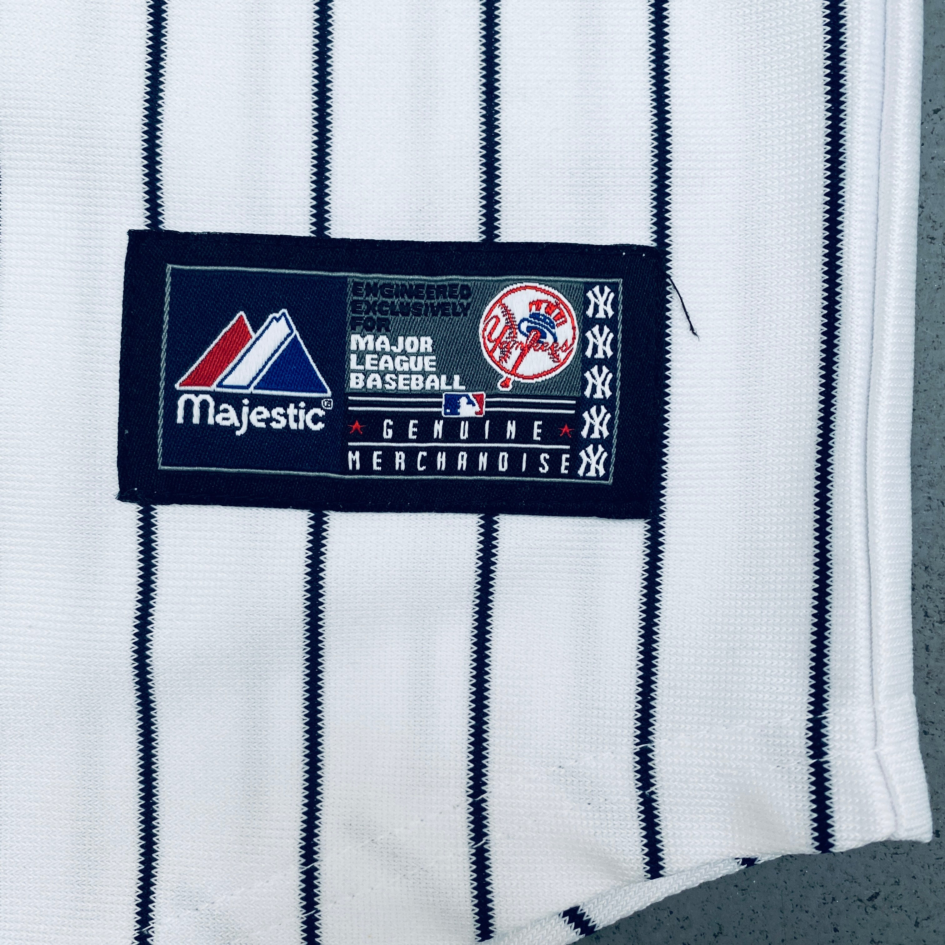 Authentic New York Yankees Mark Teixeira 2009 White Pinstripe Majestic Stitched Jersey - Size S | Officially Licensed MLB Baseball Jersey for Fans & Collectors | Perfect for Games, Events & Yankees Memorabilia Collection