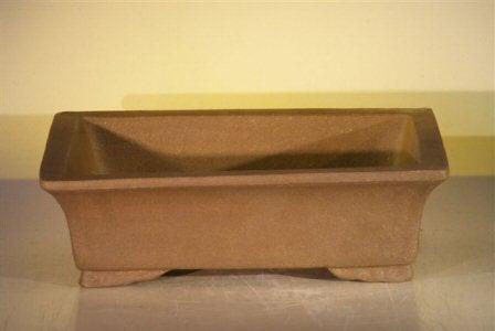 Unglazed Tan Ceramic Bonsai Pot - Rectangle Planter 12 x 9.625 x 3.5 Inches - Perfect for Indoor Bonsai Trees, Succulents & Home Garden Decor