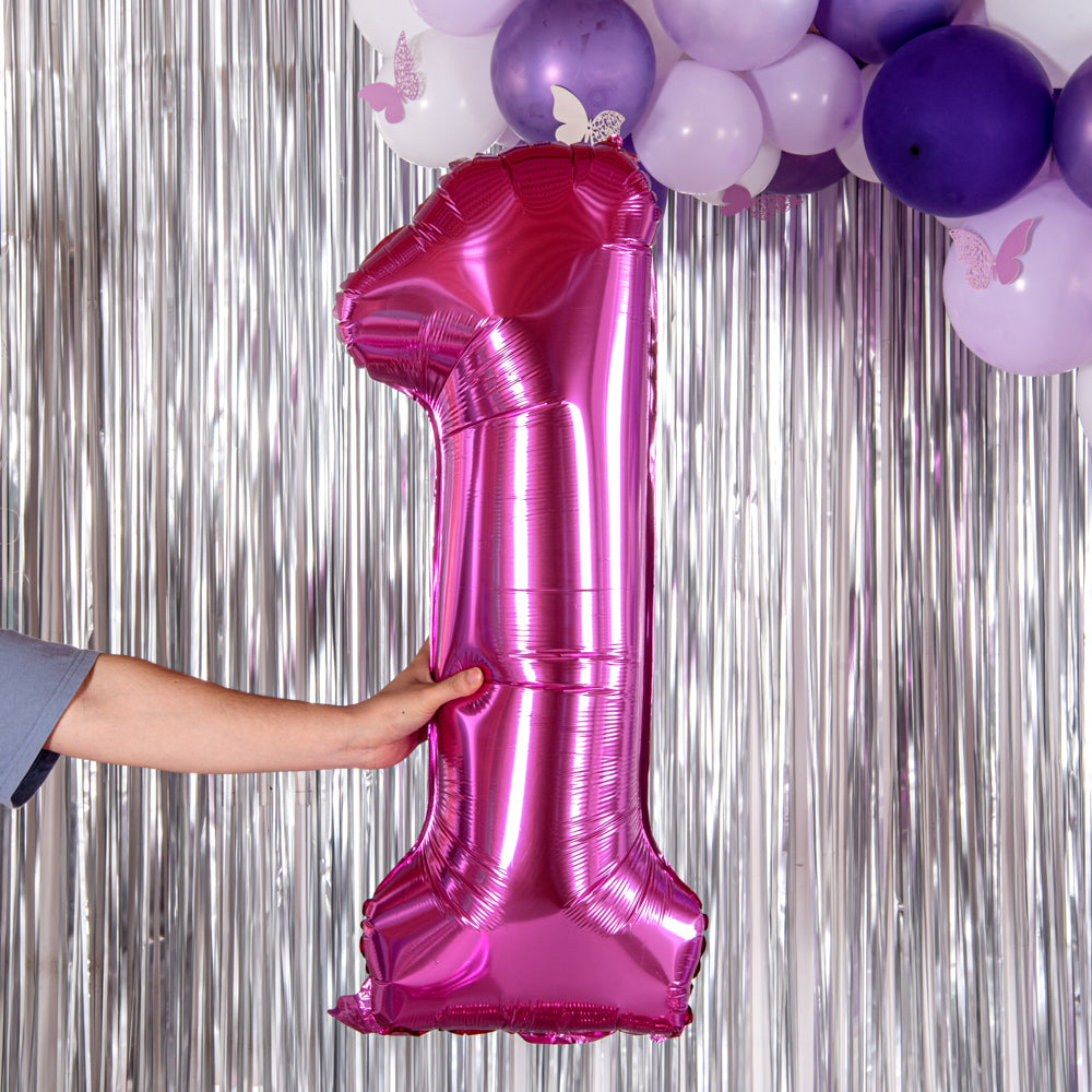 Balloonify Pink Mylar Number 1 Balloon - 40 Inch Large Foil Balloon for Birthday Party Decorations, Baby Shower, Anniversary Celebrations & Photo Backdrops