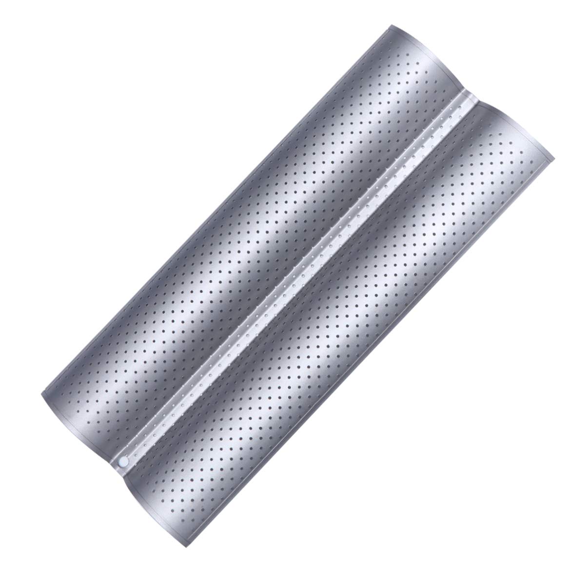 Hemoton Nonstick Perforated Bread Pan Set - 2 Pack Waved Loaf Baking Tray Mold for Homemade Bread, Sandwich & Toast | Small Silver | Perfect for Home Kitchen, Baking Enthusiasts & Gift Giving