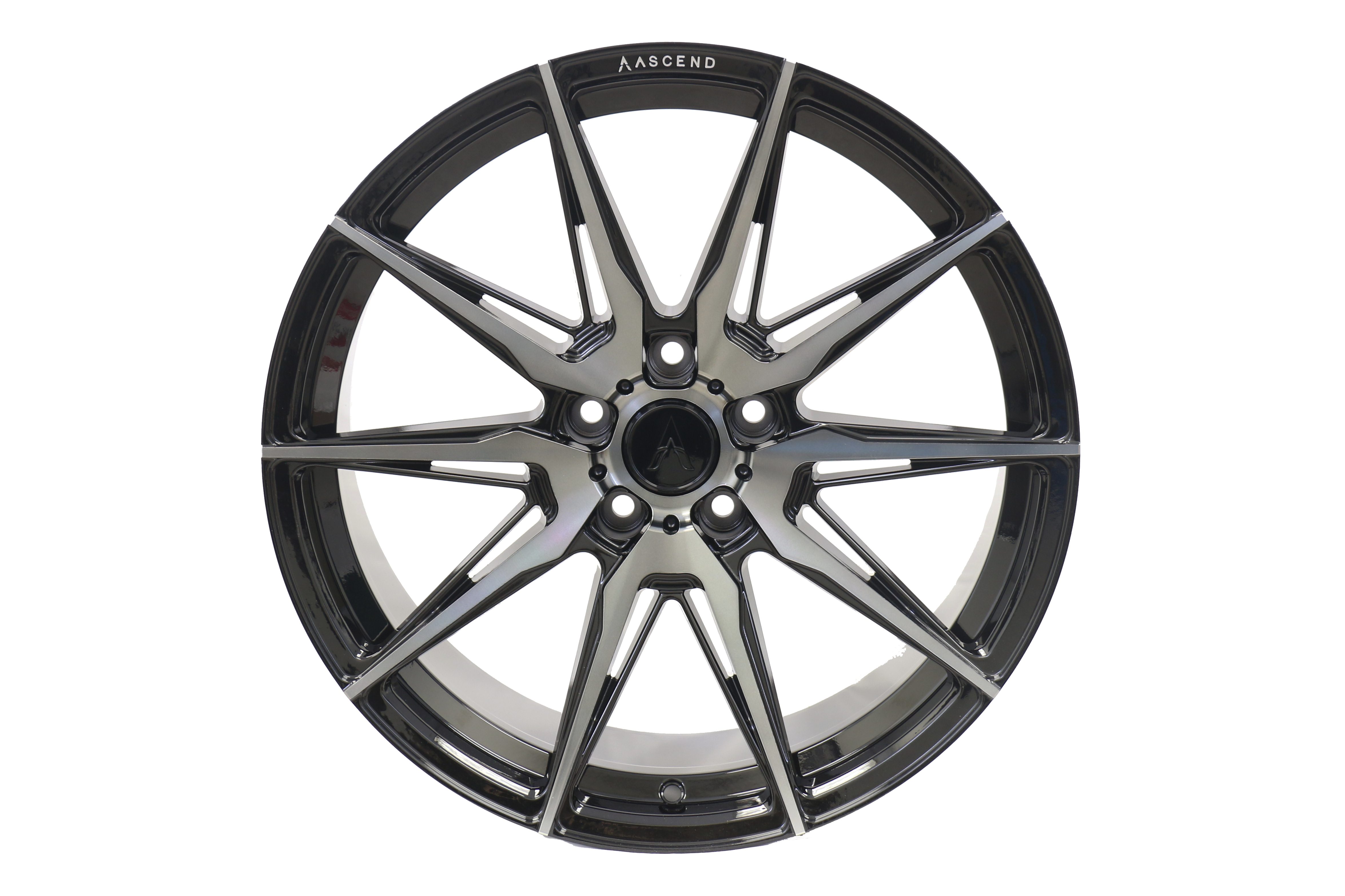 ASCEND WHEELS FR03 20x8.5 Gloss Black Double Dark Tint Alloy Wheels - 5x114.3 Bolt Pattern, 72.6mm Hub Bore, +35mm Offset - Perfect for Tuner Cars, Sports Sedans & Custom Builds